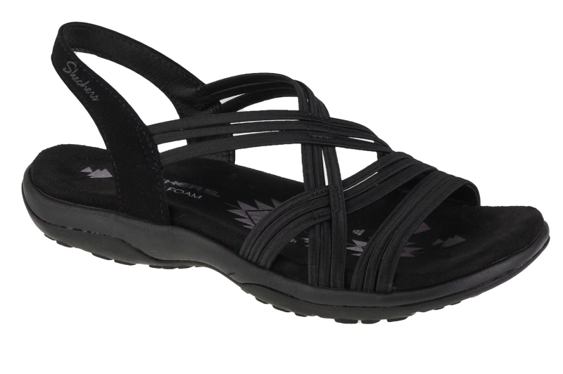 Skechers Reggae Slim Simply Stretch Sandals 163023-BLK Skechers Reggae Slim Simply Stretch Sandals 163023-BLK
