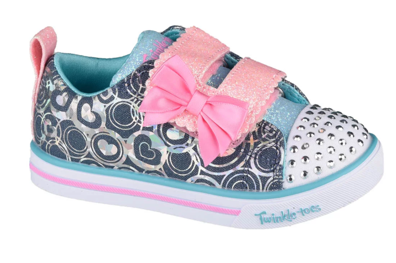 Skechers Sparkle Lite-Lil Heartsland 314754N-DMLT Skechers Sparkle Lite-Lil Heartsland 314754N-DMLT