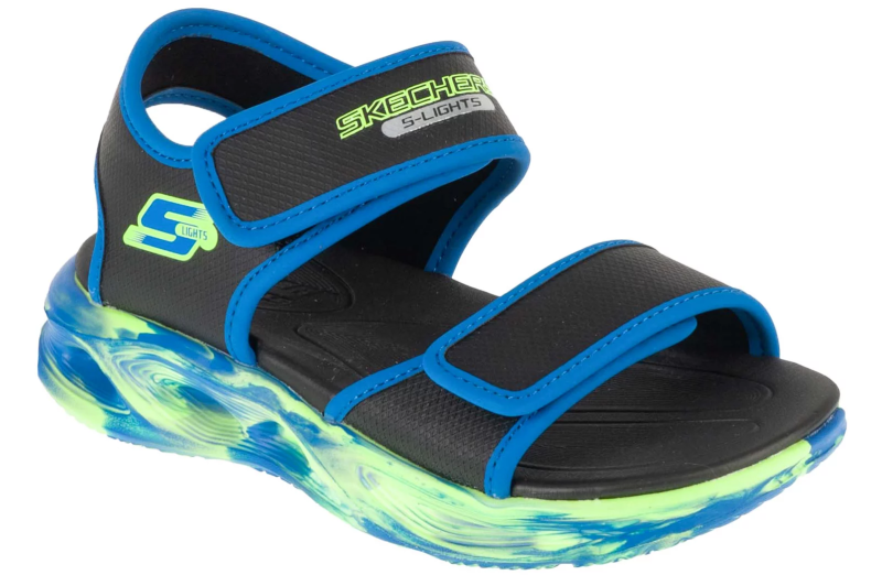 Skechers S-Lights: Sola Glow Sandal - Fusion Brights 407032L-BKBL Skechers S-Lights: Sola Glow Sandal - Fusion Brights 407032L-BKBL
