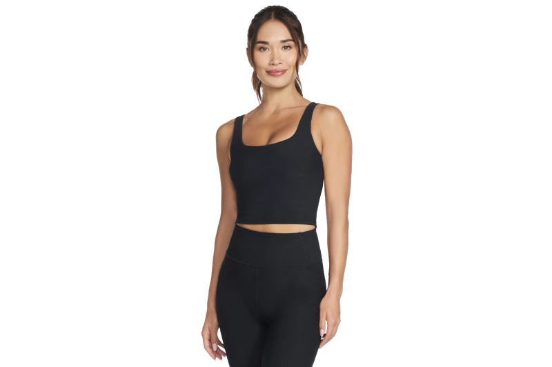 Skechers Go Flex Rib Longline Bra BR1-BLK Skechers Go Flex Rib Longline Bra BR1-BLK