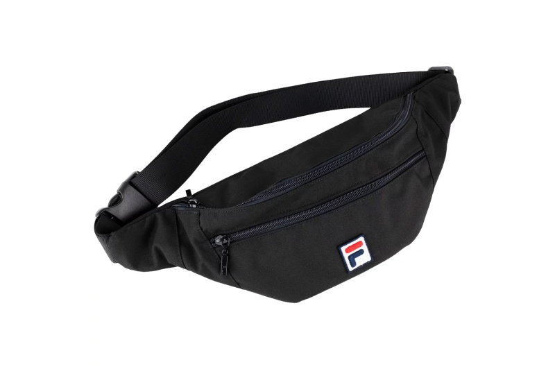 Fila Bissau Coated Canvas Double Zipper Waist Bag FBU0010-80009 Fila Bissau Coated Canvas Double Zipper Waist Bag FBU0010-80009