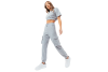 Justhype Sweat Crop T-Shirt-Cargo Joggers LABON004 Justhype Sweat Crop T-Shirt-Cargo Joggers LABON004