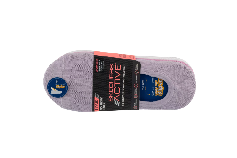 Skechers 5pk Microfiber Liner Socks S113836-PRLV Skechers 5pk Microfiber Liner Socks S113836-PRLV