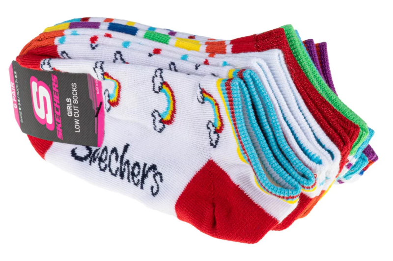 Skechers 6pk Girls No Terry S115376-MULT Skechers 6pk Girls No Terry S115376-MULT