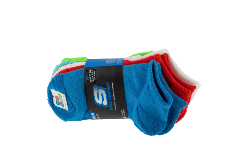 Skechers 6pk Boys Dino Terry Socks S601256-MULT Skechers 6pk Boys Dino Terry Socks S601256-MULT