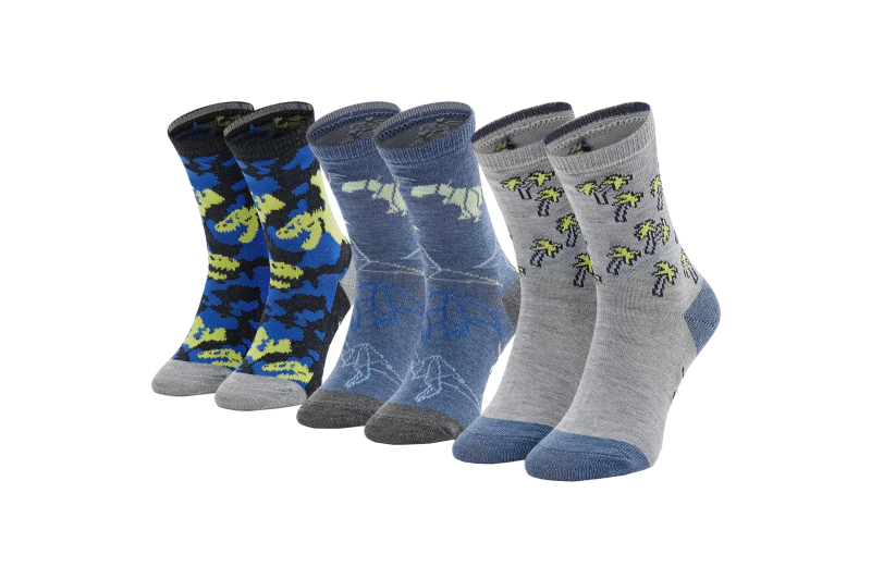 Skechers 3PPK Boys Casual Glow In The Dark Socks SK41078-9303 Skechers 3PPK Boys Casual Glow In The Dark Socks SK41078-9303