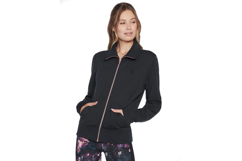 Skechers Hoodless Hoodie Skechcloud Jacket WJA288-BLK Skechers Hoodless Hoodie Skechcloud Jacket WJA288-BLK