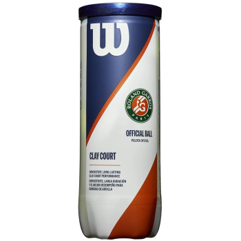 Wilson Roland Garros Clay Court 3 Pack Tennis Ball WRT125000 Wilson Roland Garros Clay Court 3 Pack Tennis Ball WRT125000