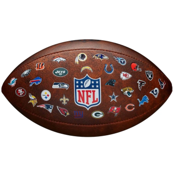 Wilson NFL JR Throwback FB 32 Team Logo Ball WTF1534XBNFL Wilson NFL JR Throwback FB 32 Team Logo Ball WTF1534XBNFL