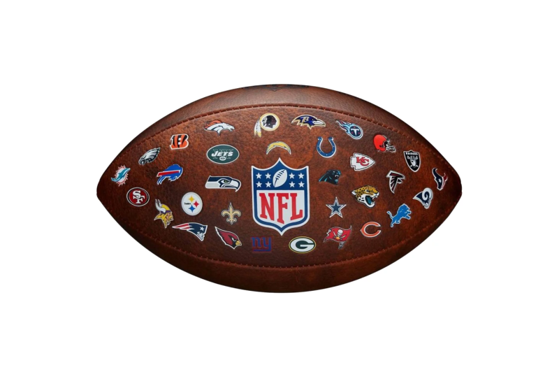 Wilson NFL JR Throwback FB 32 Team Logo Ball WTF1534XBNFL Wilson NFL JR Throwback FB 32 Team Logo Ball WTF1534XBNFL