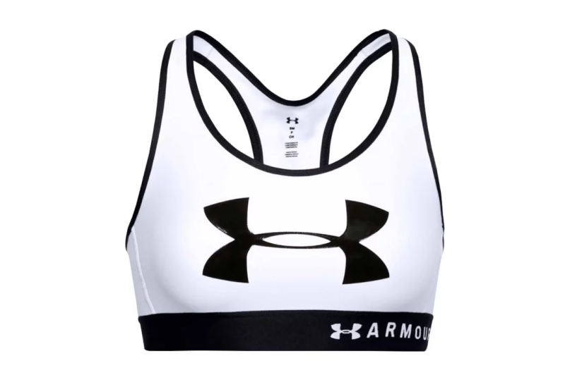 Under Armour Mid Keyhole Graphic Bra 1344333-100 Under Armour Mid Keyhole Graphic Bra 1344333-100