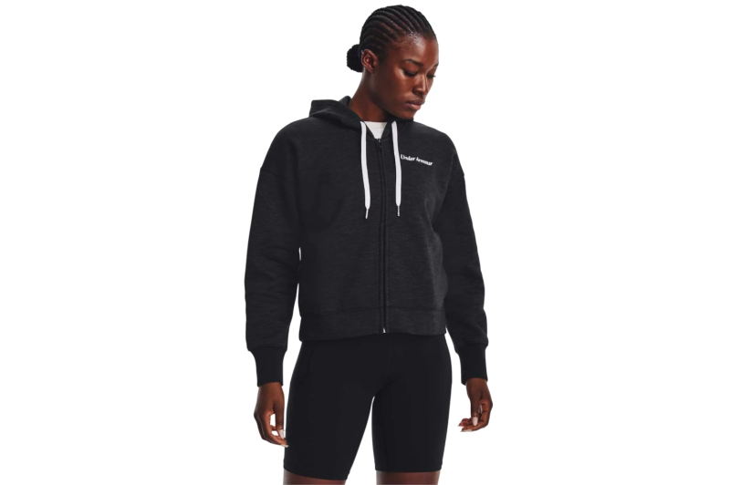 Under Armour Essential Fleece Script FZ Hoodie 1374106-001 Under Armour Essential Fleece Script FZ Hoodie 1374106-001