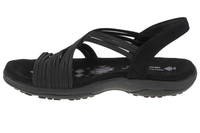 Skechers Reggae Slim Simply Stretch Sandals 163023-BLK Skechers Reggae Slim Simply Stretch Sandals 163023-BLK