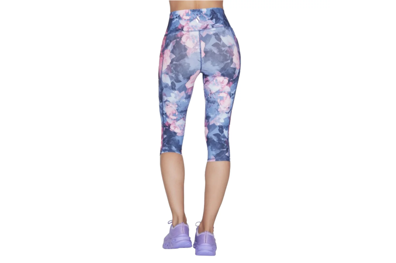 Skechers Go Walk High Waisted Summer Rose Capri Leggins CP1-NVHP Skechers Go Walk High Waisted Summer Rose Capri Leggins CP1-NVHP