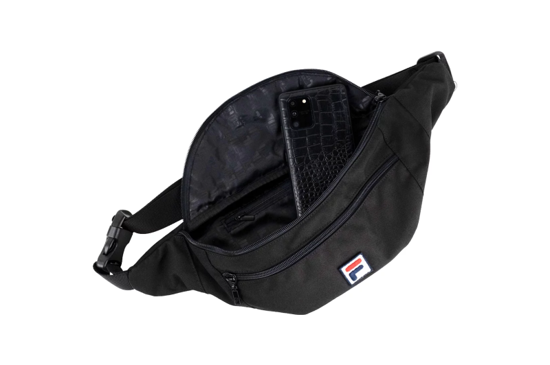 Fila Bissau Coated Canvas Double Zipper Waist Bag FBU0010-80009 Fila Bissau Coated Canvas Double Zipper Waist Bag FBU0010-80009