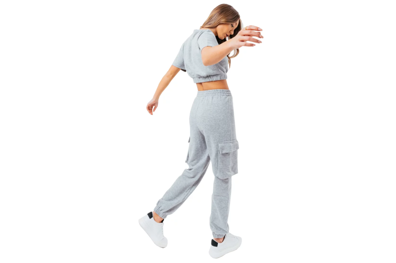 Justhype Sweat Crop T-Shirt-Cargo Joggers LABON004 Justhype Sweat Crop T-Shirt-Cargo Joggers LABON004