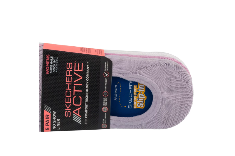 Skechers 5pk Microfiber Liner Socks S113836-PRLV Skechers 5pk Microfiber Liner Socks S113836-PRLV