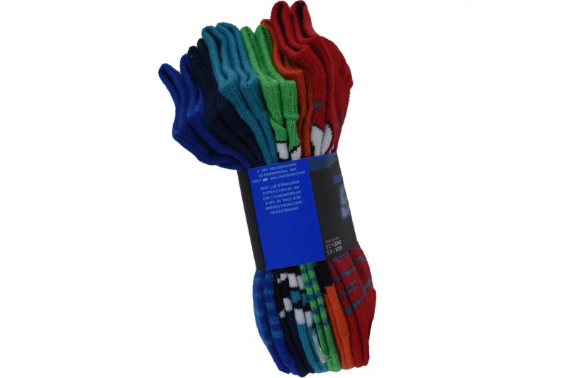 Skechers 6pk Boys Non Terry Low Cut Socks S115172-RDMT Skechers 6pk Boys Non Terry Low Cut Socks S115172-RDMT