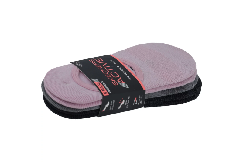 Skechers Girls 6pk Low Cut S115813-MULT Skechers Girls 6pk Low Cut S115813-MULT