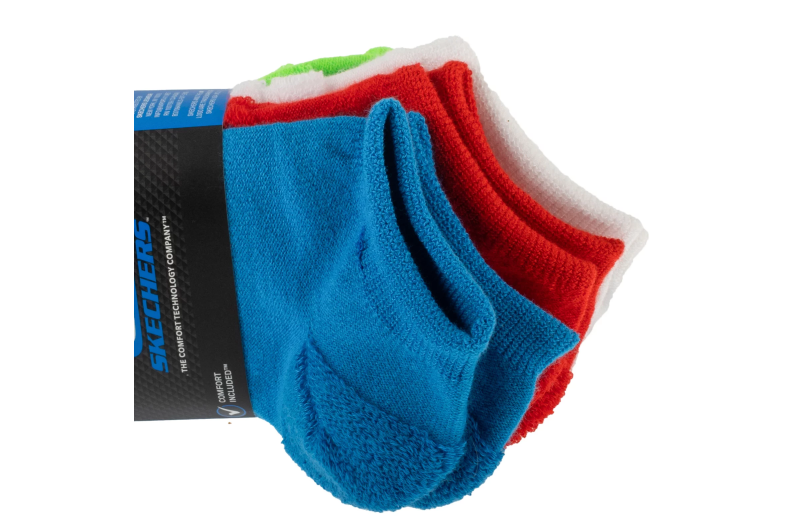 Skechers 6pk Boys Dino Terry Socks S601256-MULT Skechers 6pk Boys Dino Terry Socks S601256-MULT