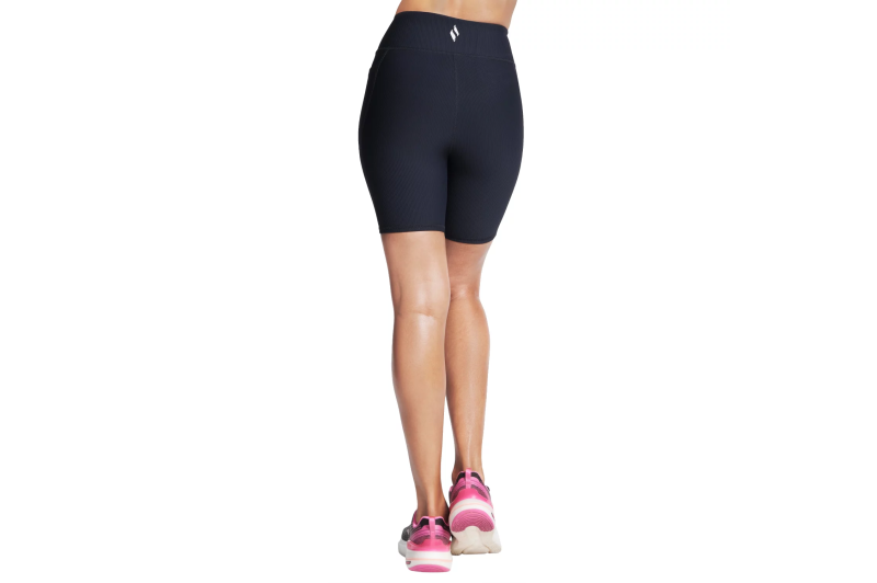 Skechers Go Flex Rib High Waisted 8 Inch Bike Short SH32-BLK Skechers Go Flex Rib High Waisted 8 Inch Bike Short SH32-BLK