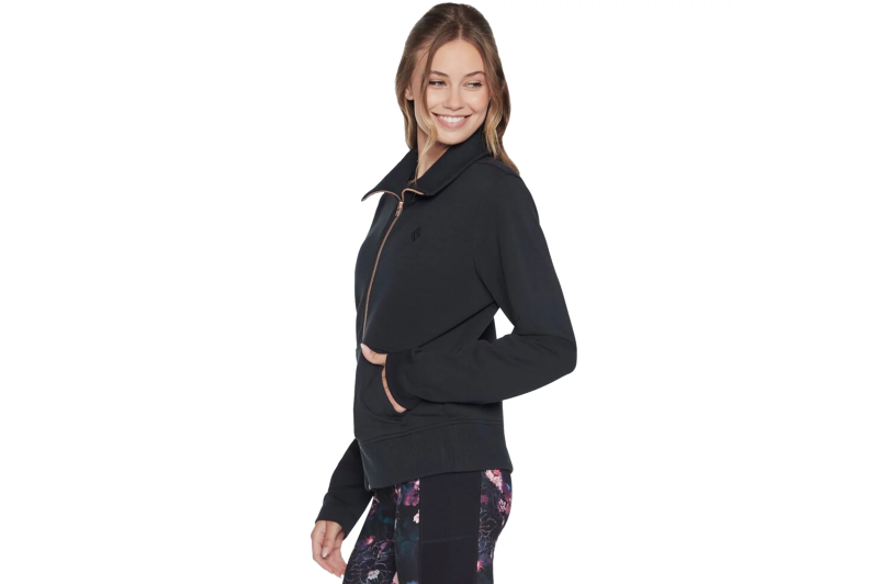 Skechers Hoodless Hoodie Skechcloud Jacket WJA288-BLK Skechers Hoodless Hoodie Skechcloud Jacket WJA288-BLK