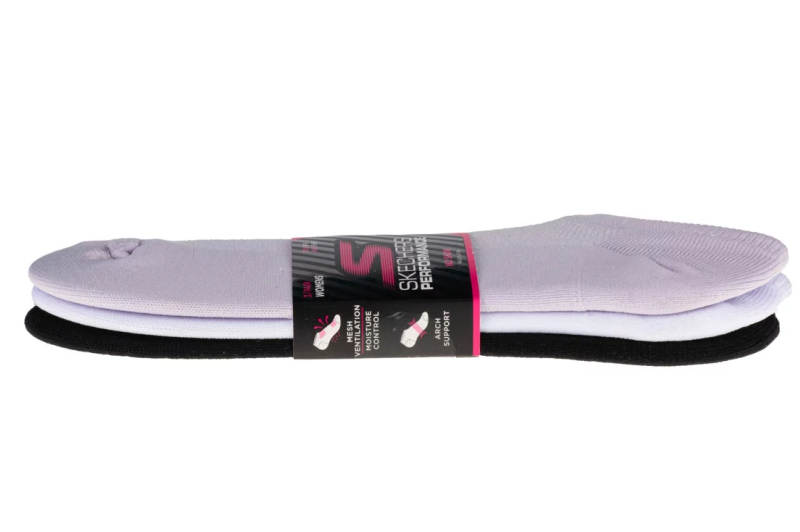 Skechers 3pk Womens Super Stretch Socks S101720-LVMT Skechers 3pk Womens Super Stretch Socks S101720-LVMT